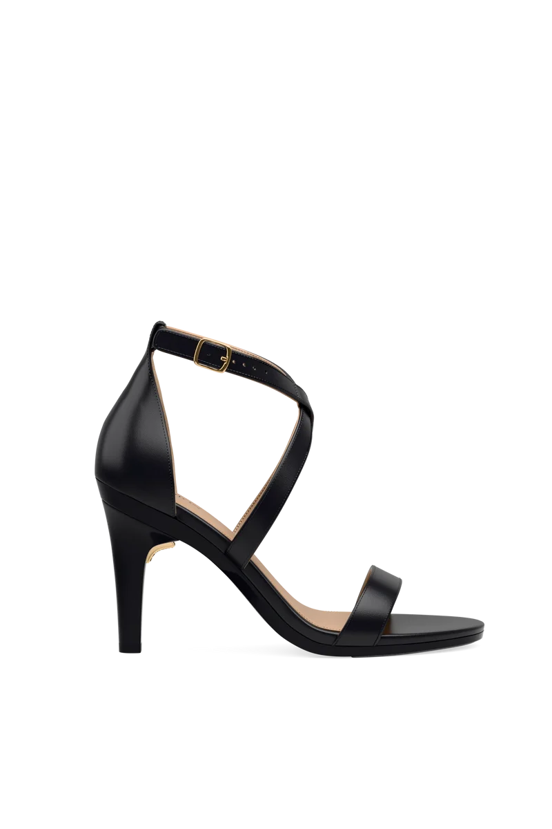 The Sandal - Coal Leather + Stiletto Heel Kit 4 Coal
