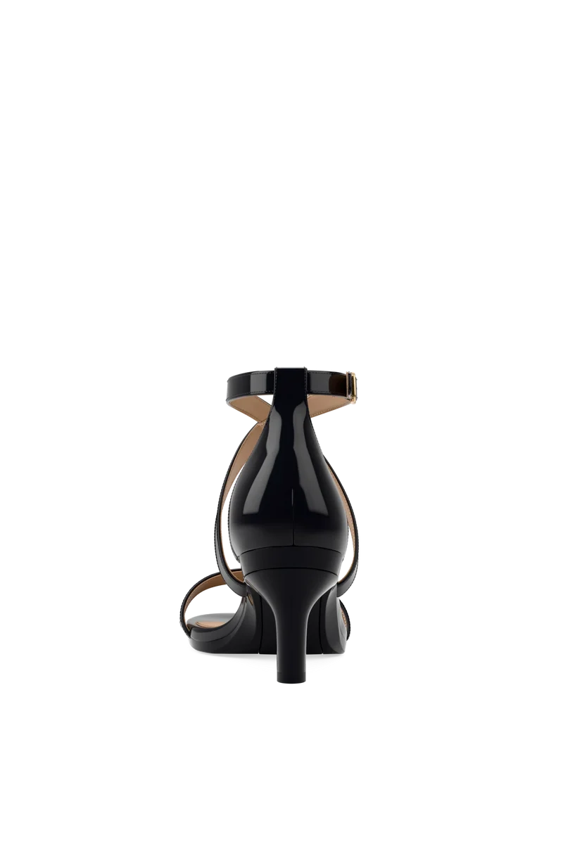 The Sandal - Coal Patent 3 Stiletto - FINAL SALE