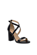 The Sandal - Coal Patent 4 Block - FINAL SALE