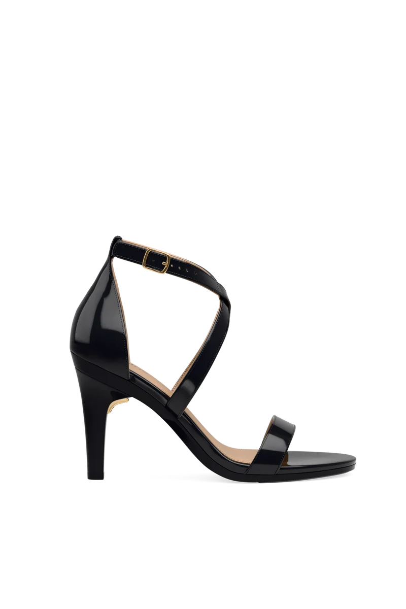 The Sandal - Coal Patent 4 Stiletto - FINAL SALE