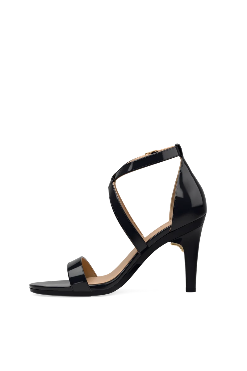 The Sandal - Coal Patent 4 Stiletto - FINAL SALE