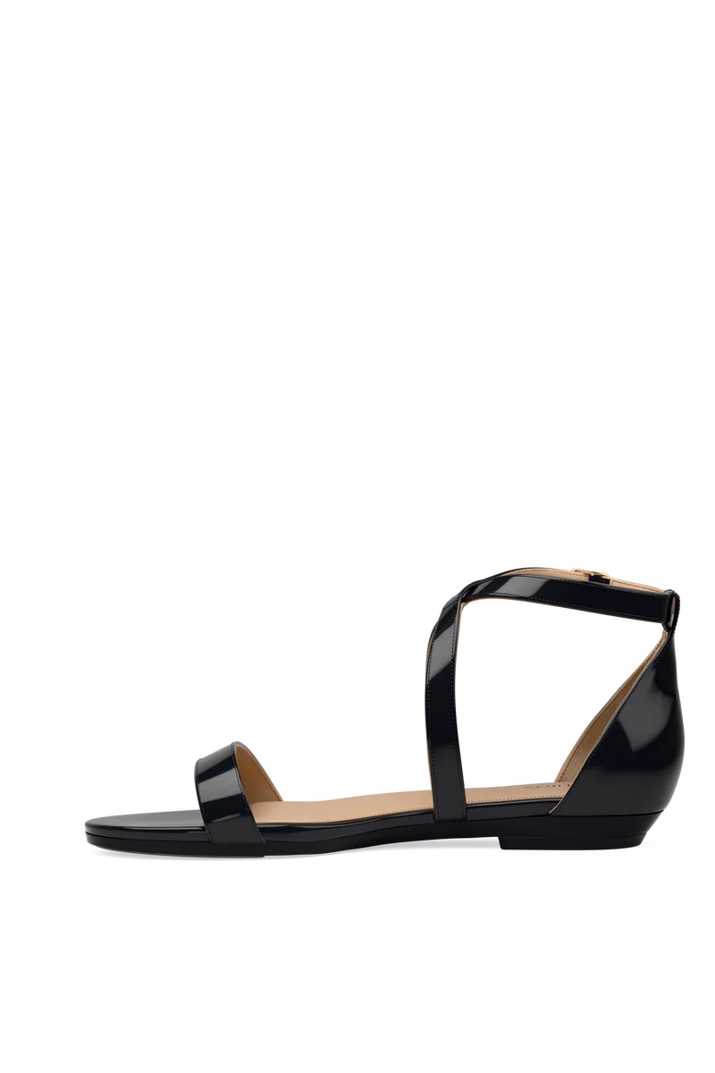 The Sandal - Coal Patent - FINAL SALE