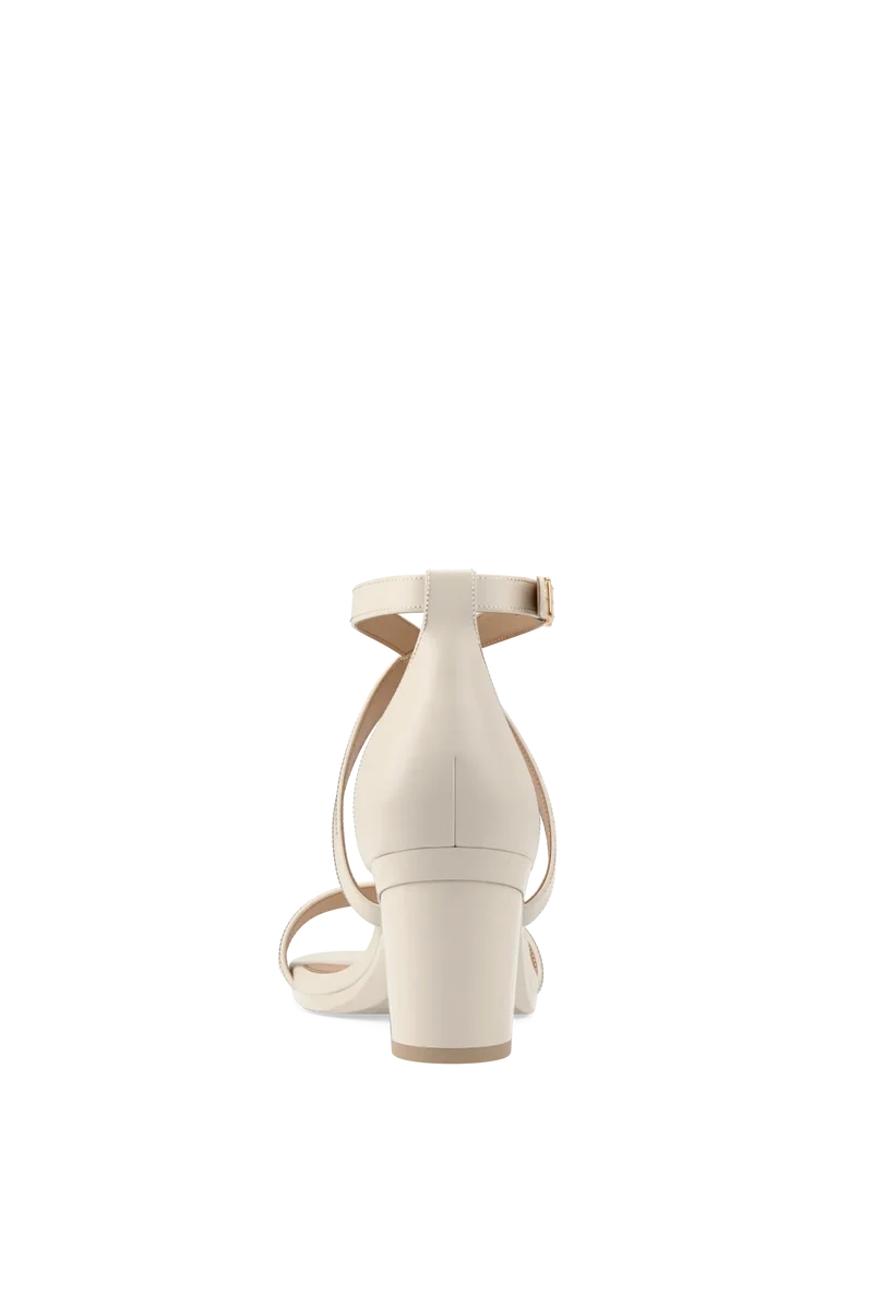 The Sandal - Ivory Leather 3 Block