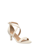 The Sandal - Ivory Leather 3 Stiletto
