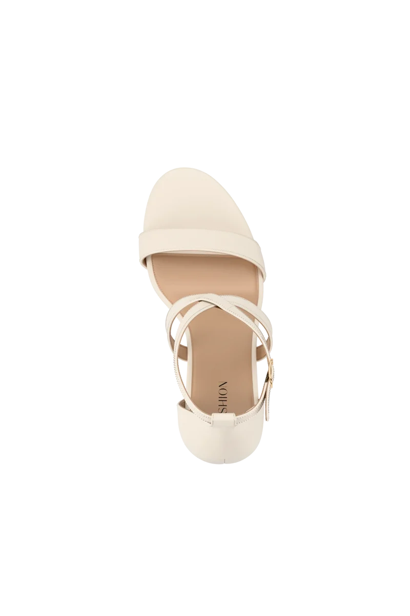 The Sandal - Ivory Leather 4 Block