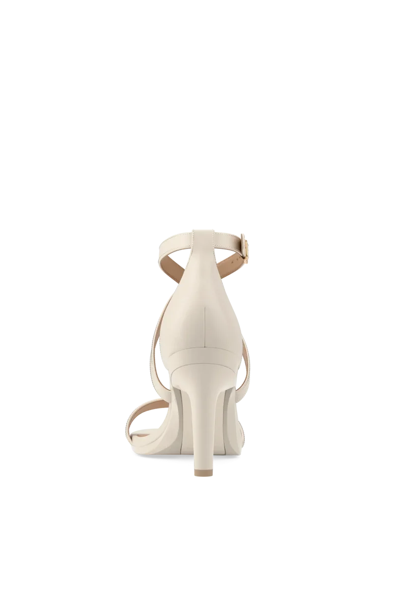 The Sandal - Ivory Leather 4 Stiletto