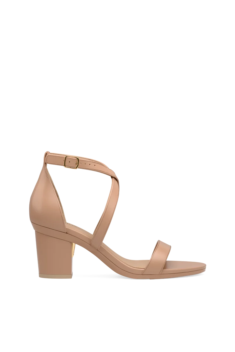 The Sandal - Latte Leather + Block Heel Kit 3 Latte