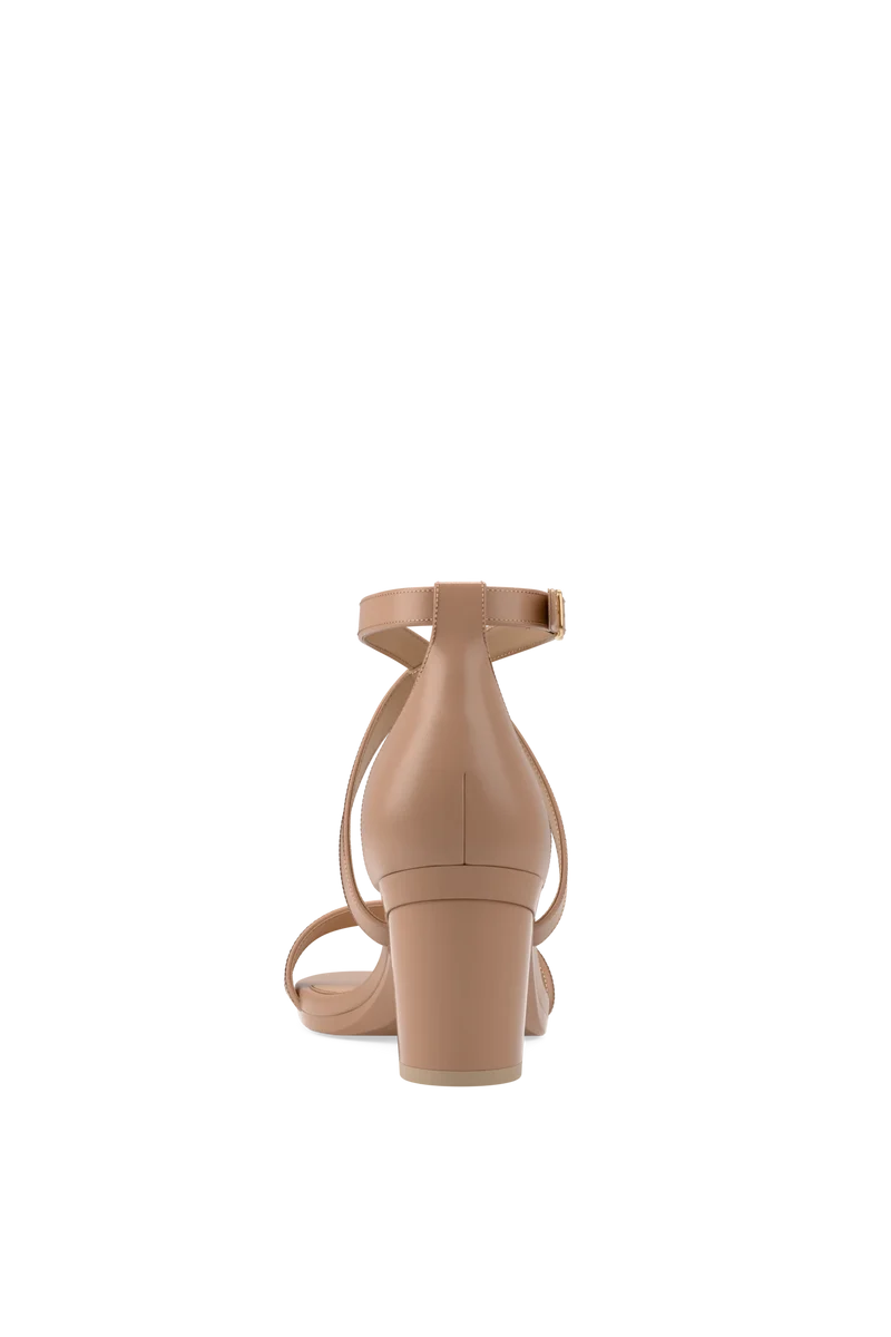 The Sandal - Latte Leather + Block Heel Kit 3 Latte