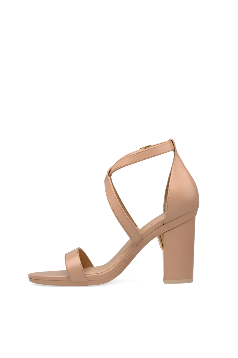The Sandal - Latte Leather + Block Heel Kit 4 Latte
