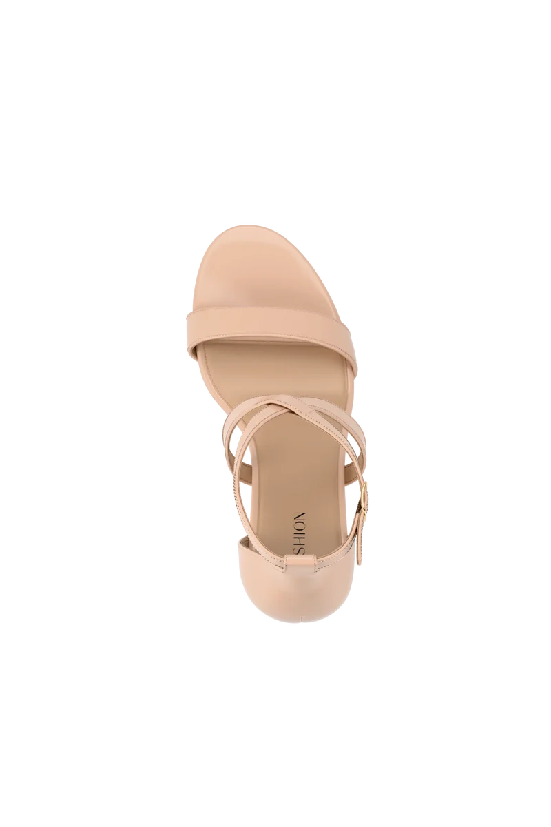 The Sandal - Sand Patent 4 Stiletto - FINAL SALE