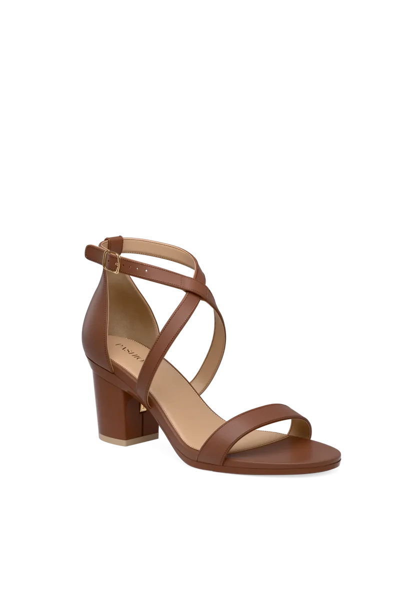 The Sandal - Walnut Leather 3 Block - FINAL SALE