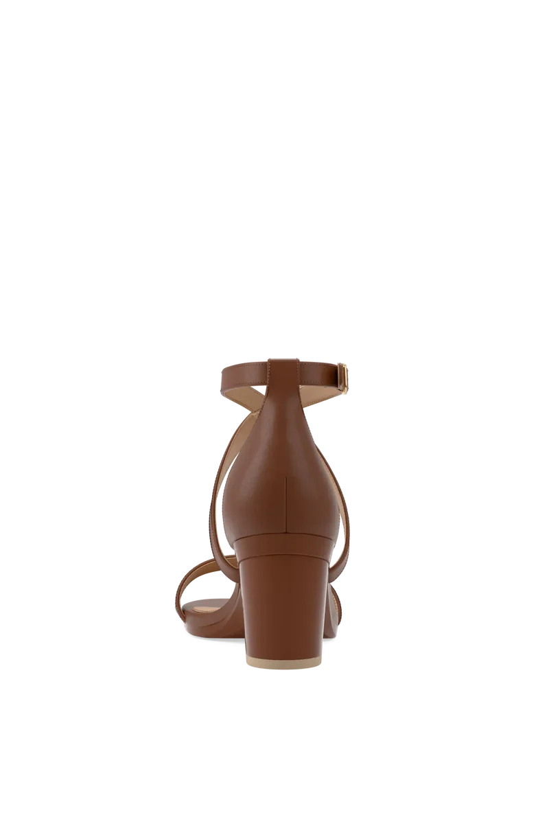 The Sandal - Walnut Leather 3 Block - FINAL SALE
