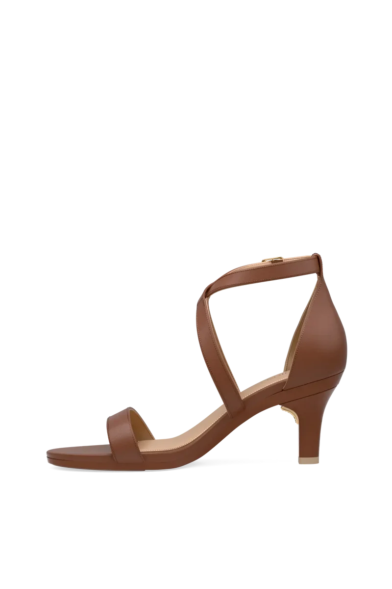 The Sandal - Walnut Leather 3 Stiletto - FINAL SALE