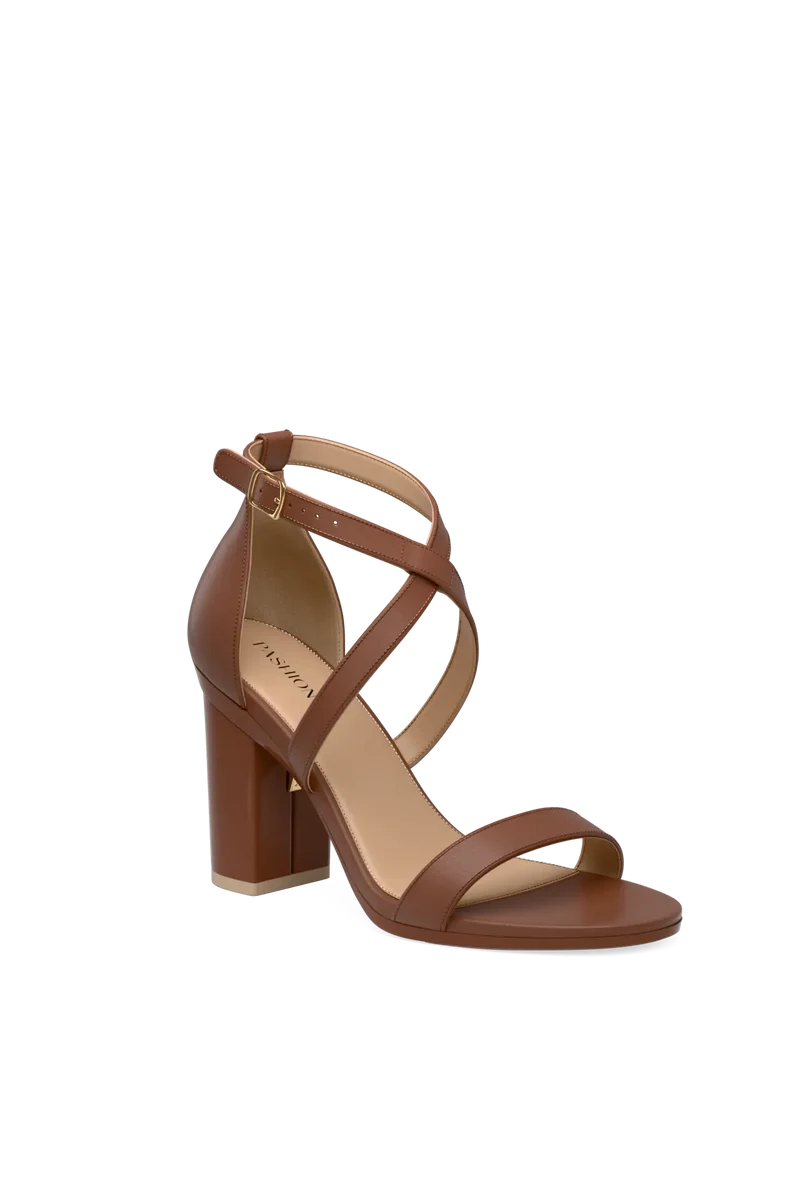 The Sandal - Walnut Leather 4 Block - FINAL SALE