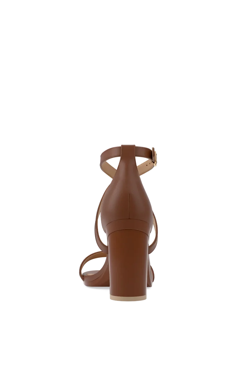 The Sandal - Walnut Leather 4 Block - FINAL SALE