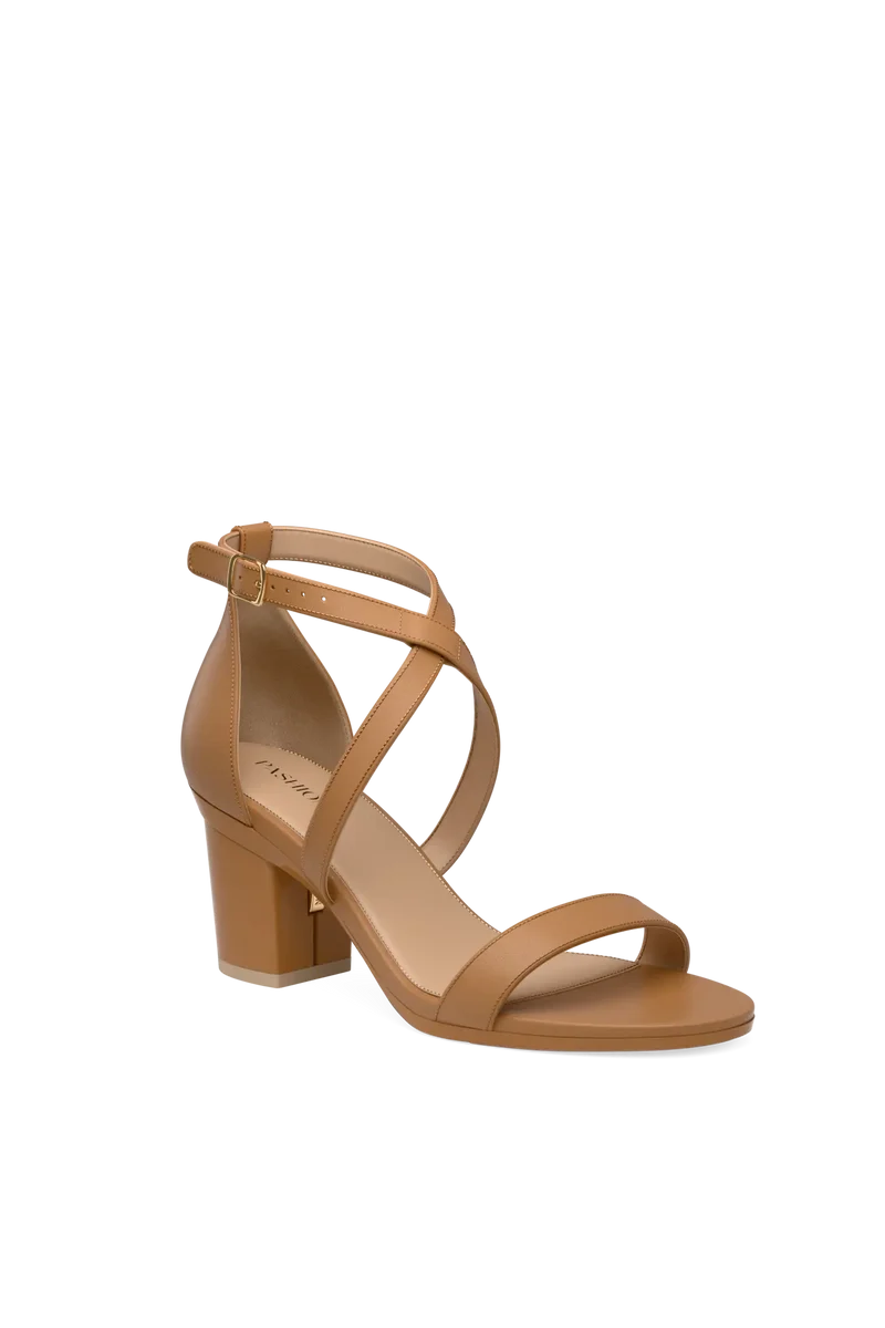 The Sandal - Whiskey Leather + Block Heel Kit 3 Whiskey