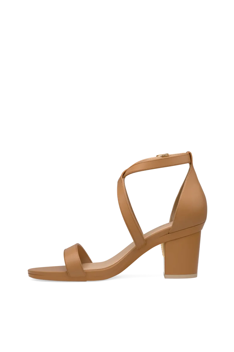 The Sandal - Whiskey Leather + Block Heel Kit 3 Whiskey