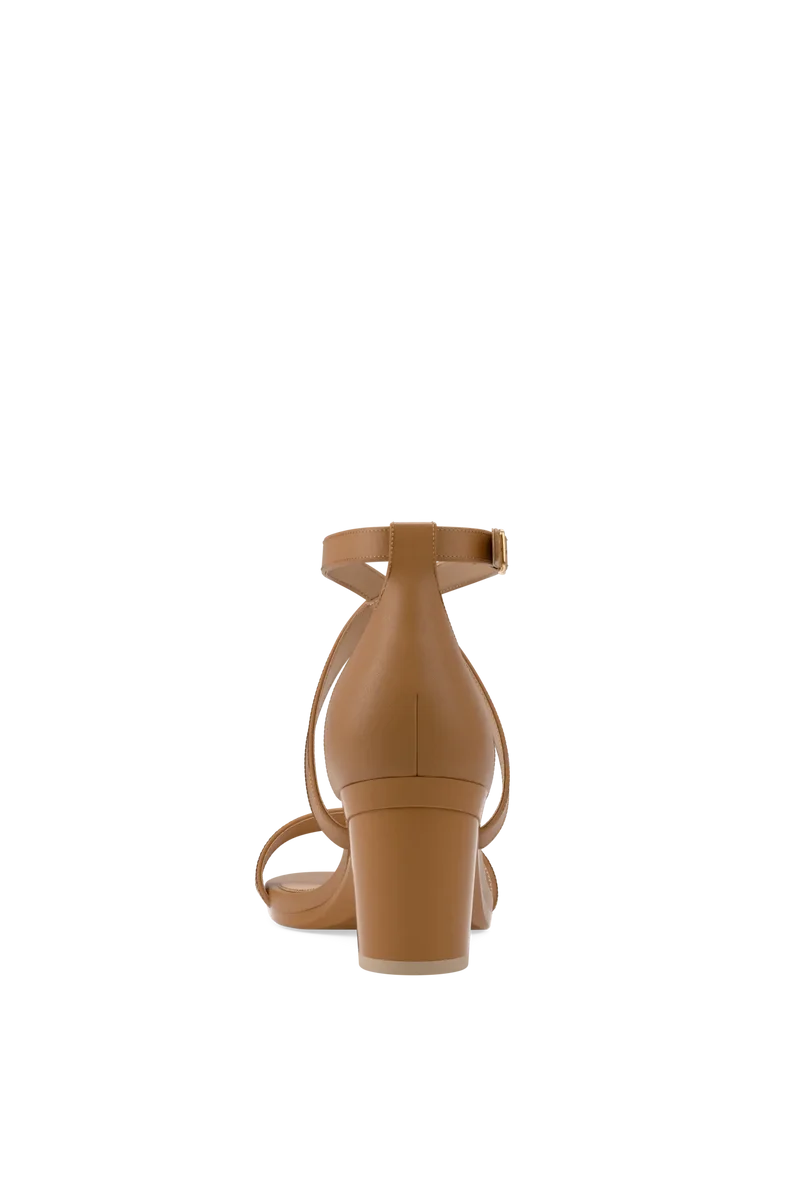 The Sandal - Whiskey Leather + Block Heel Kit 3 Whiskey