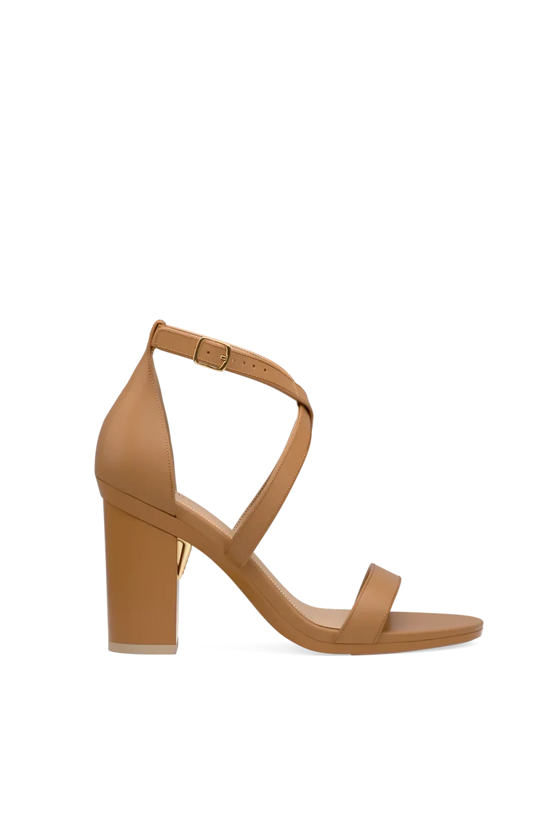 The Sandal - Whiskey Leather + Block Heel Kit 4 Whiskey