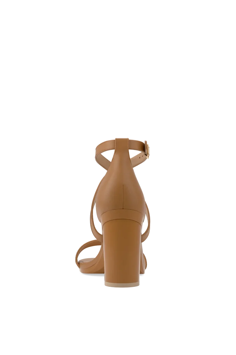 The Sandal - Whiskey Leather + Block Heel Kit 4 Whiskey