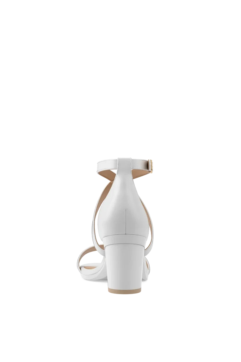 The Sandal - White + Block Heel Kit 3 White