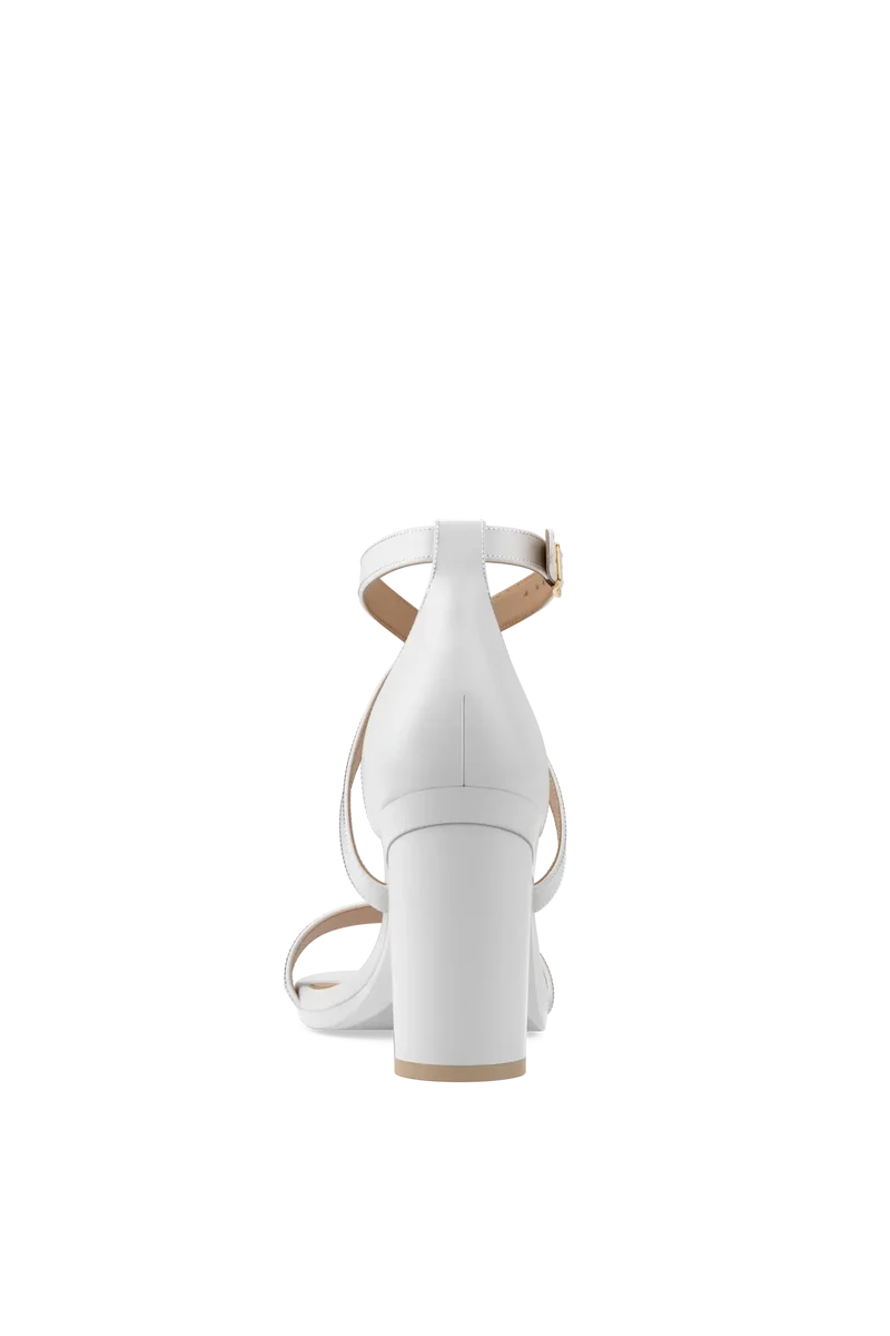 The Sandal - White + Block Heel Kit 4 White