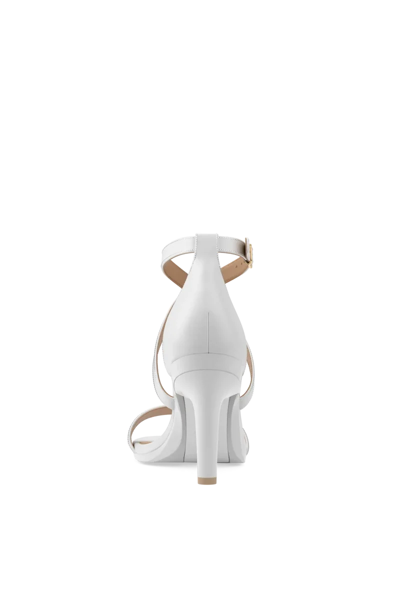 The Sandal - White + Stiletto Heel Kit 4 White