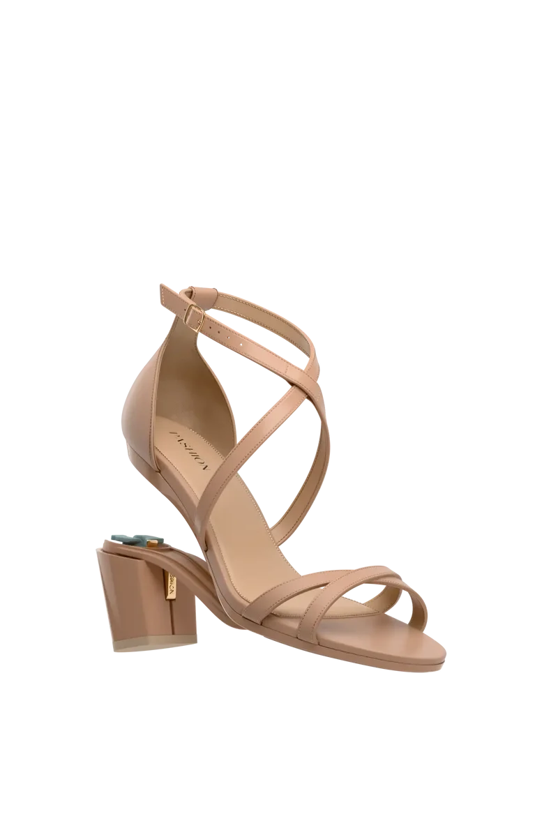 The Sandy - Latte Leather 3 Block