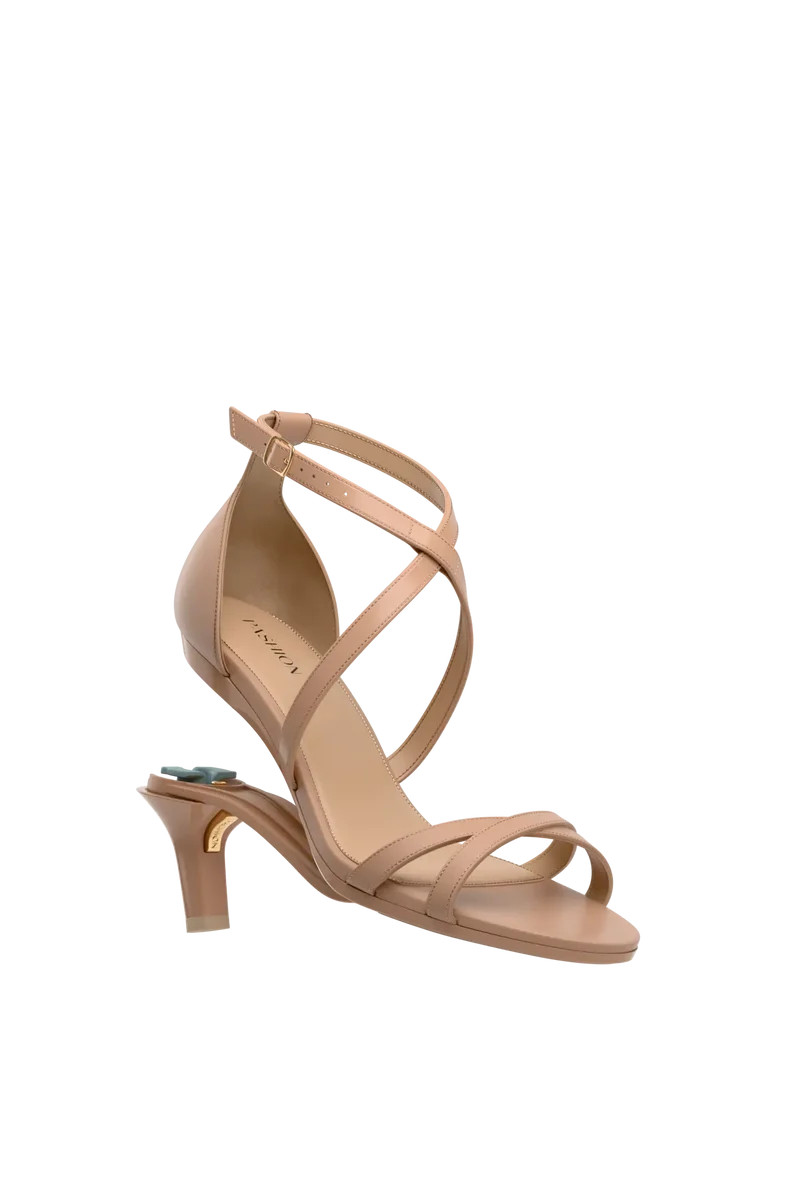 The Sandy - Latte Leather 3 Stiletto