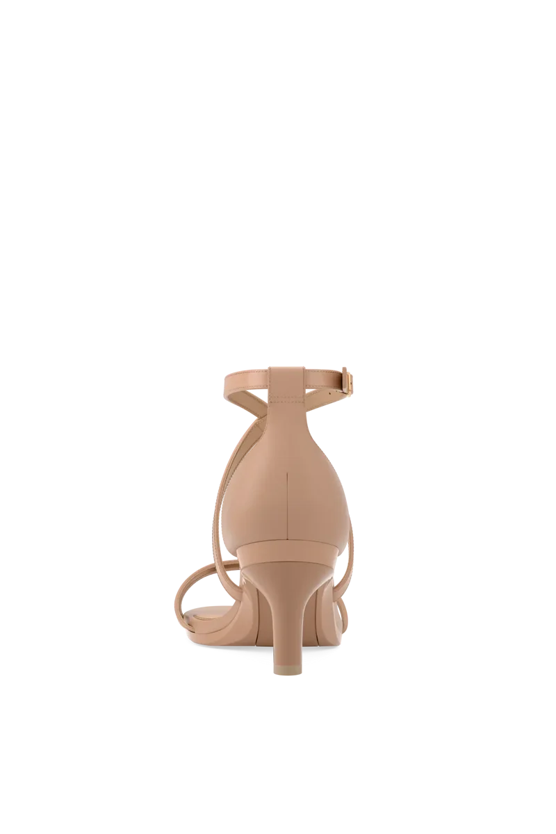 The Sandy - Latte Leather 3 Stiletto