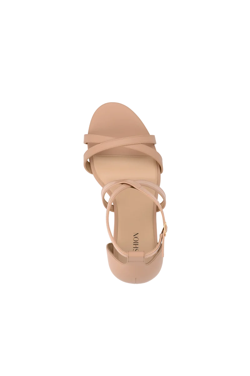 The Sandy - Latte Leather 3 Stiletto