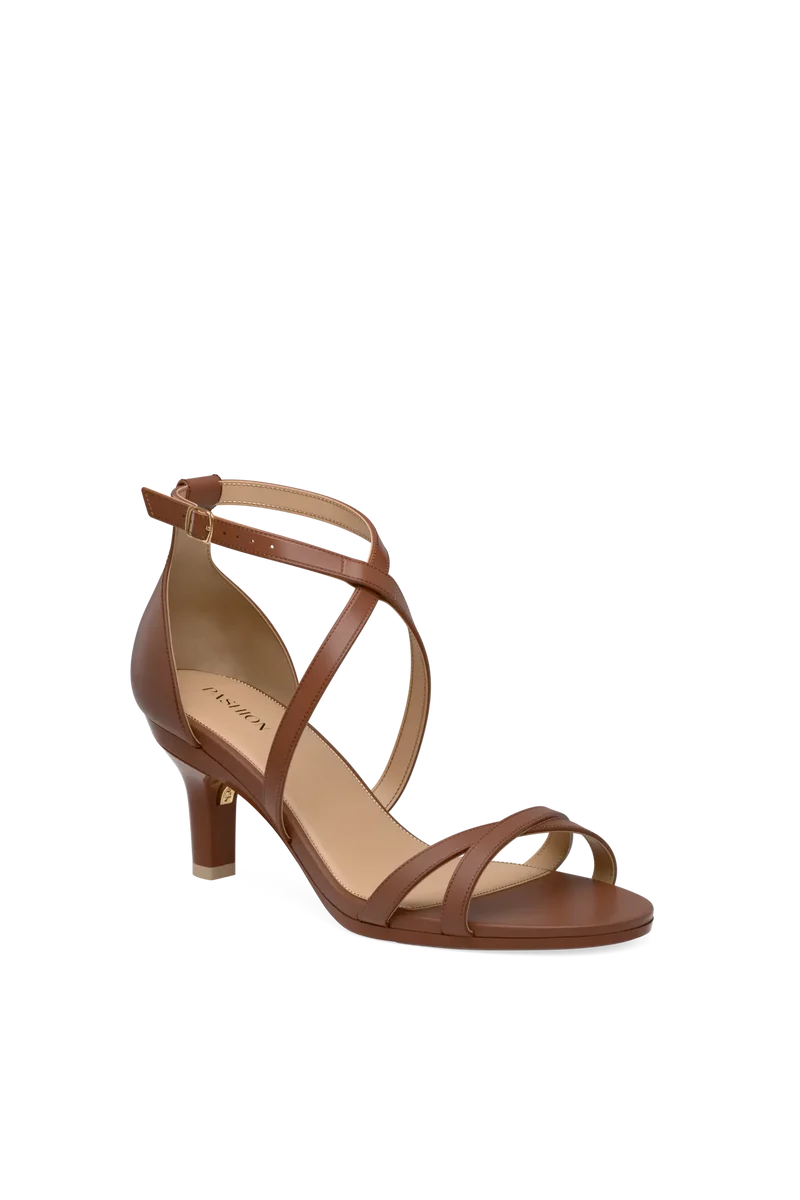 The Sandy - Walnut Leather 3 Stiletto