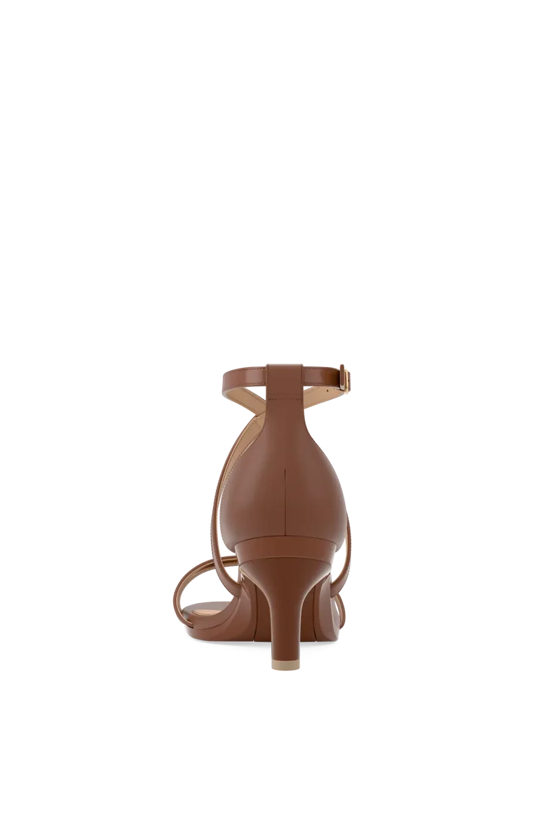 The Sandy - Walnut Leather 3 Stiletto