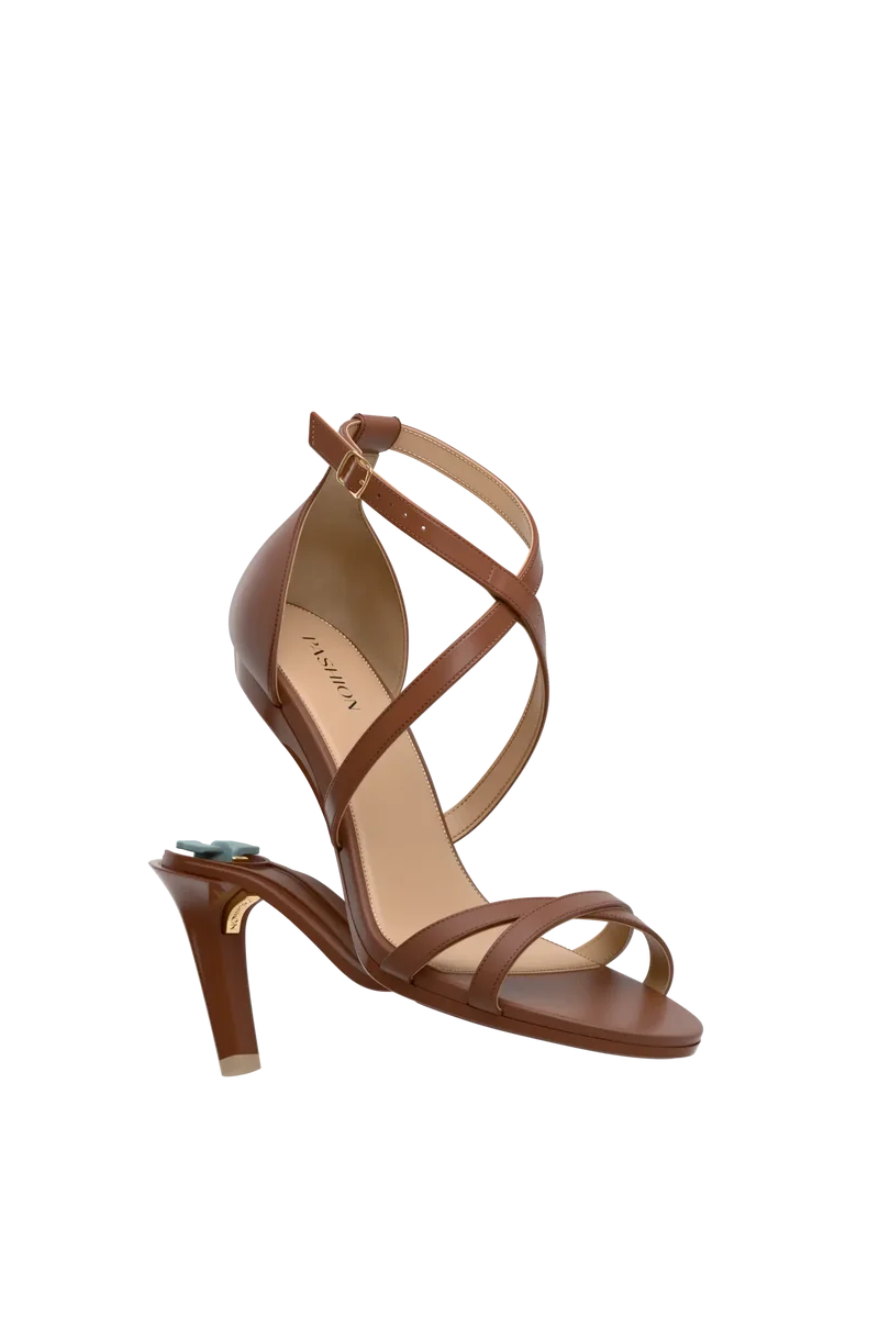 The Sandy - Walnut Leather 4 Stiletto