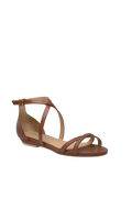 The Sandy - Walnut Leather Flat