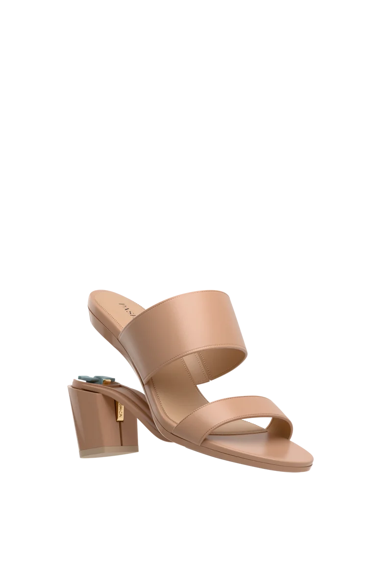 The Slide - Latte Leather 3 Block