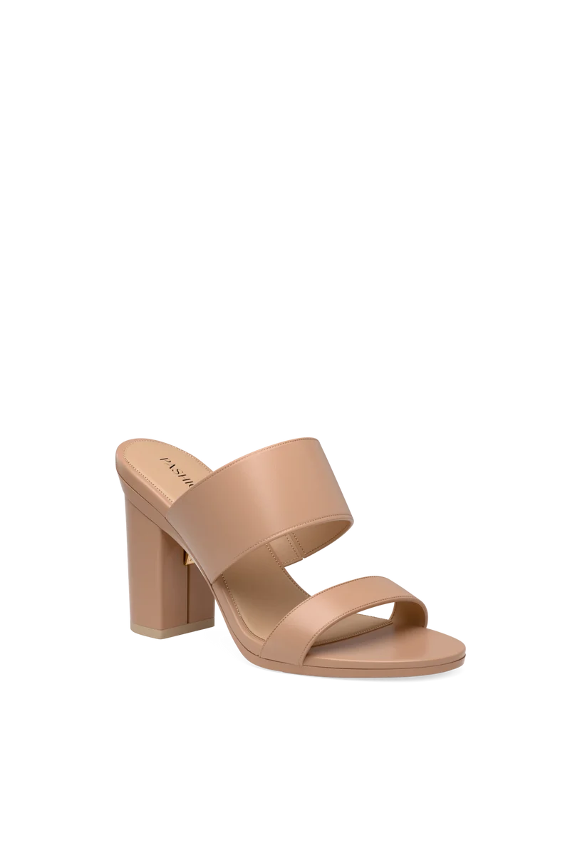 The Slide - Latte Leather 4 Block