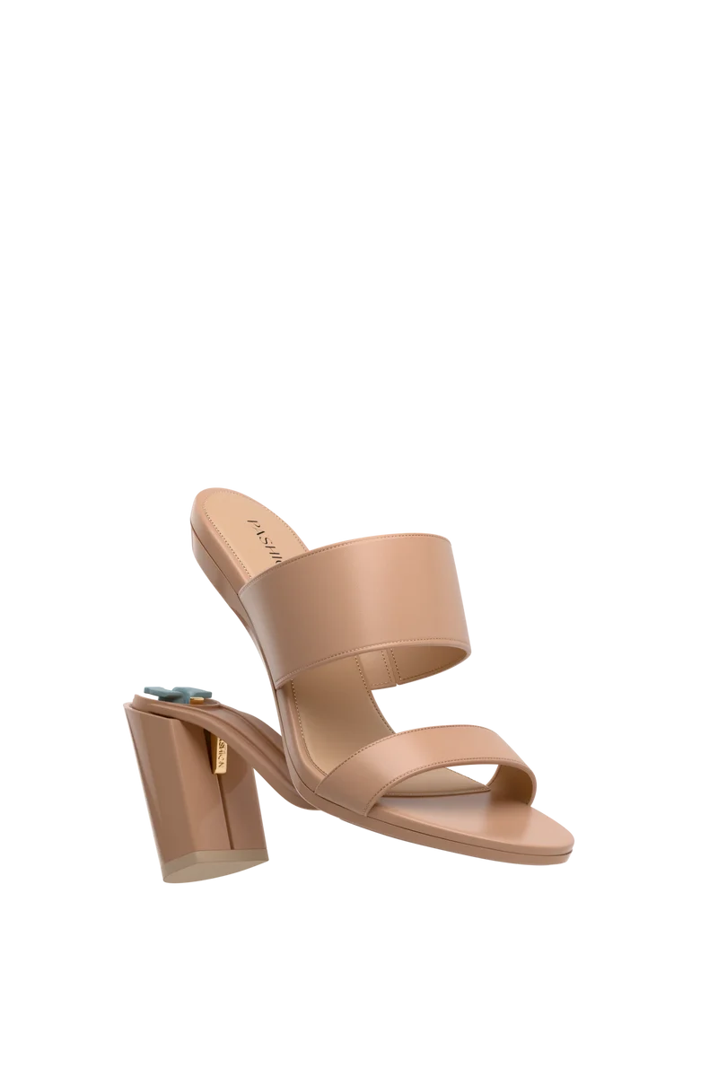The Slide - Latte Leather 4 Block