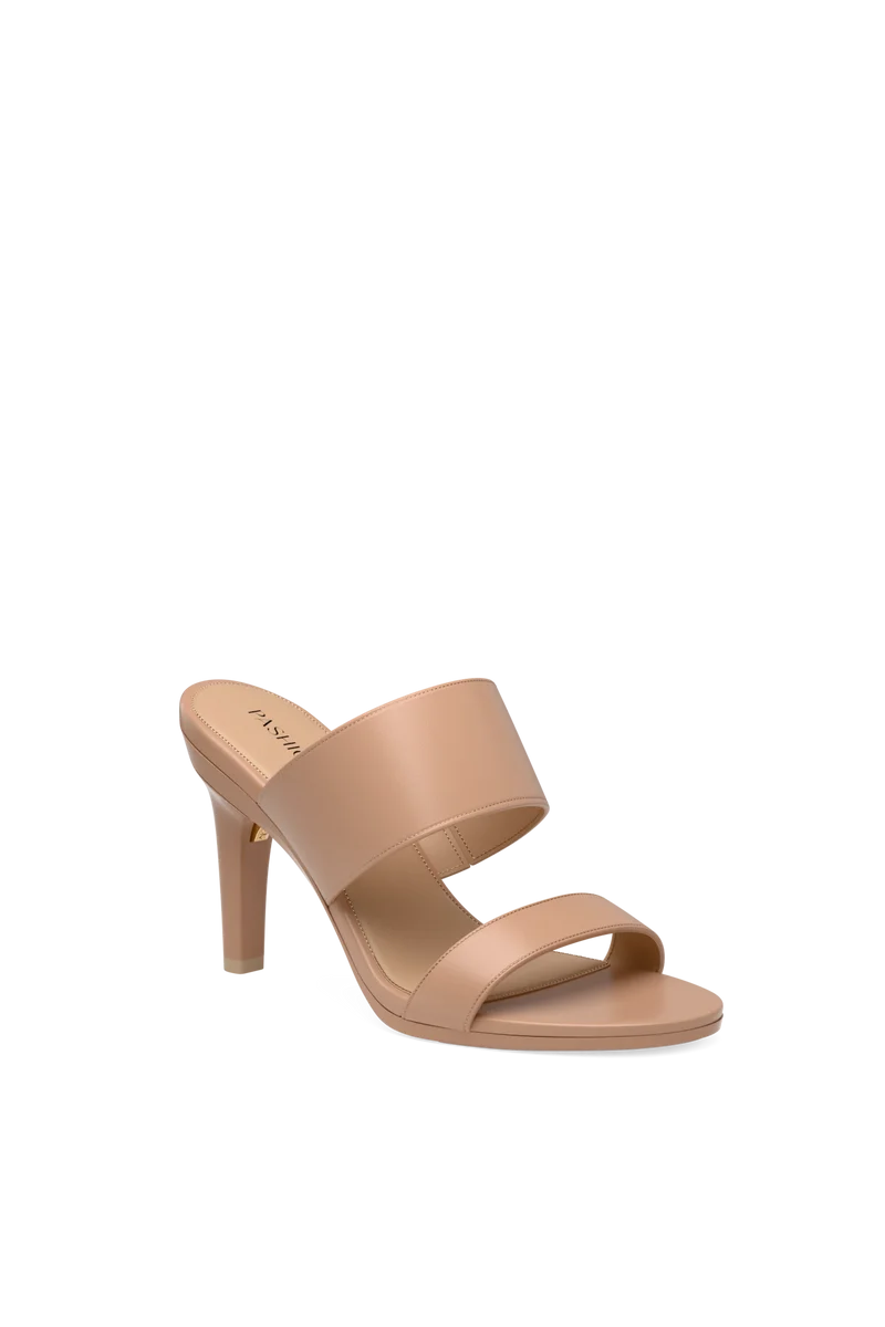 The Slide - Latte Leather 4 Stiletto