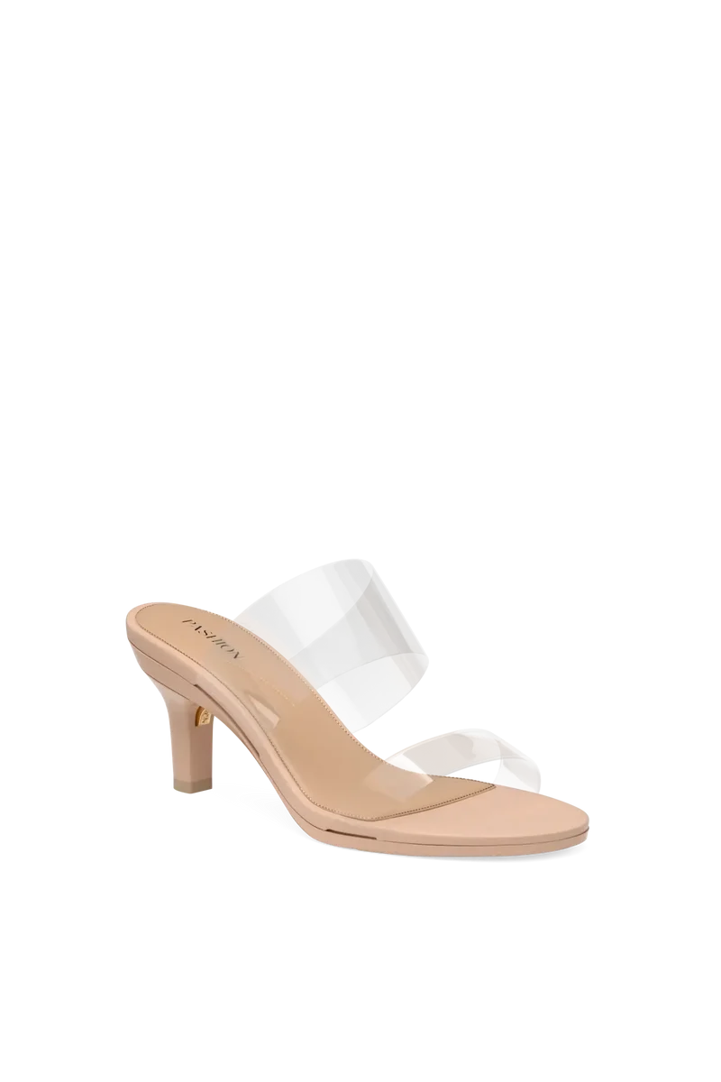 The Slide - Sand Transparent 3 Stiletto