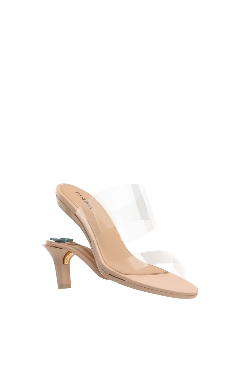 The Slide - Sand Transparent 3 Stiletto