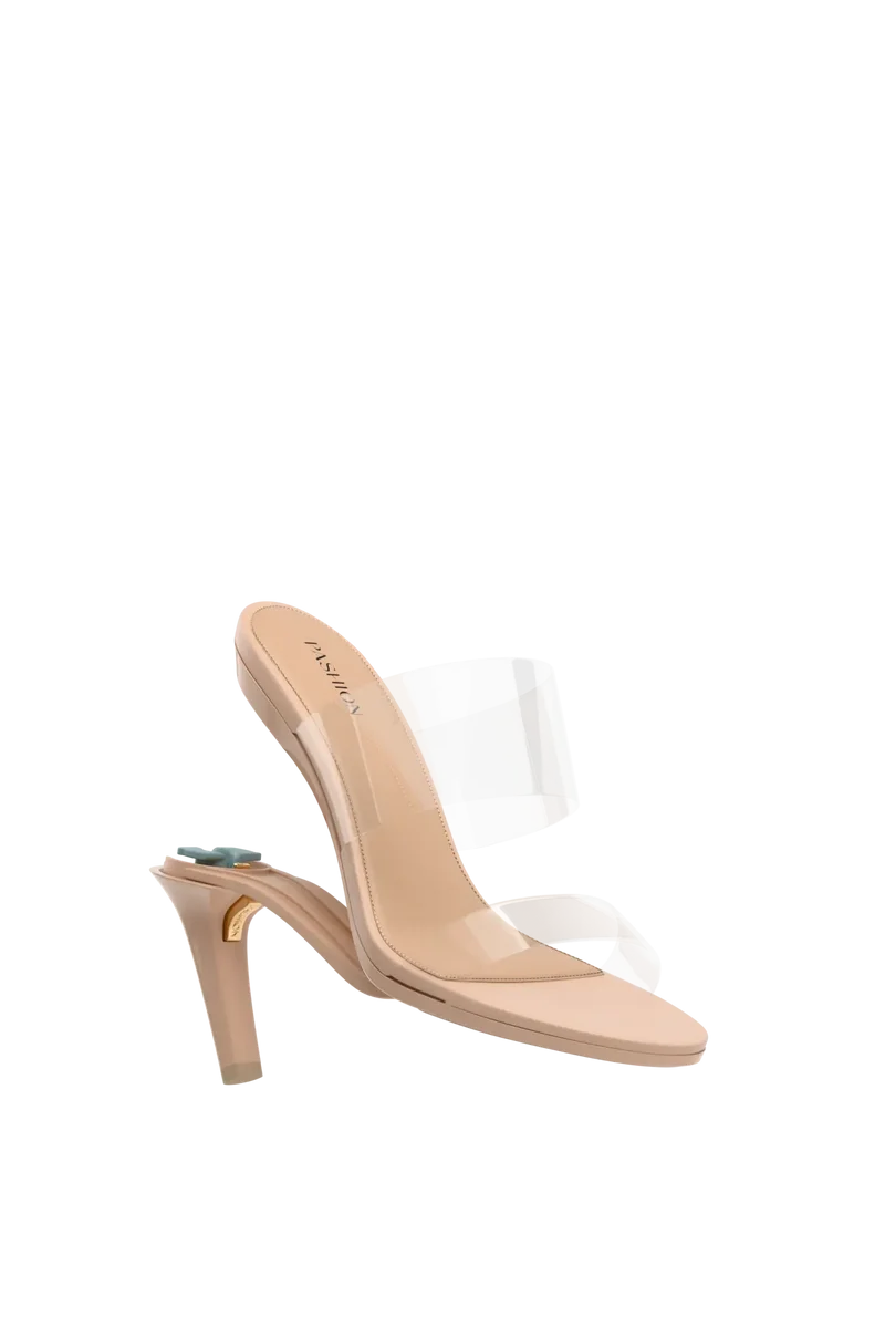 The Slide - Sand Transparent 4 Stiletto