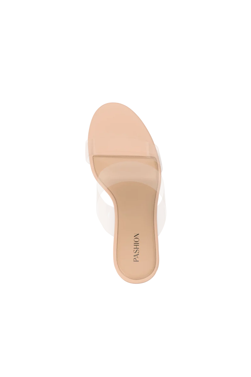 The Slide - Sand Transparent 4 Stiletto