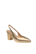 The Slingback - Matte Gold 3 Block - Final Sale