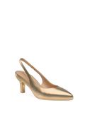 The Slingback - Matte Gold 3 Stiletto - Final Sale