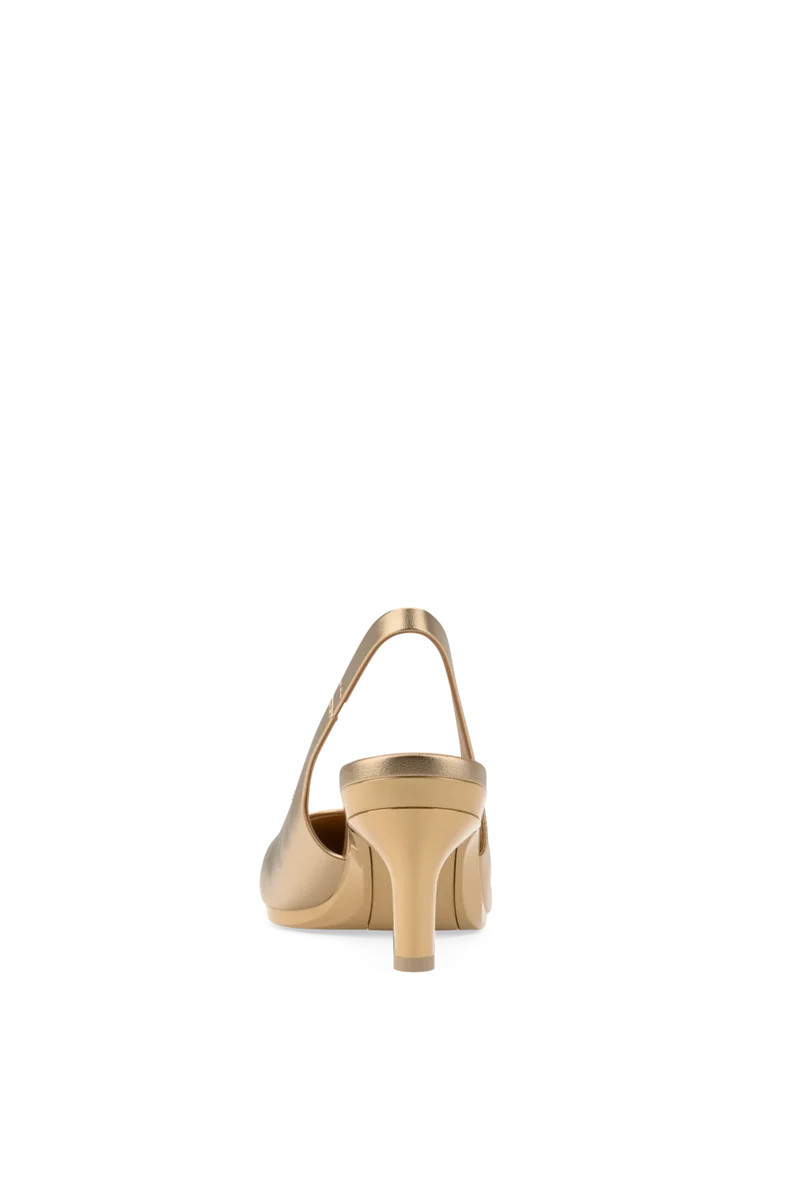 The Slingback - Matte Gold 3 Stiletto - Final Sale
