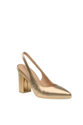 The Slingback - Matte Gold 4 Block - Final Sale