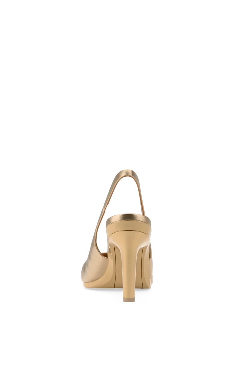 The Slingback - Matte Gold 4 Stiletto - Final Sale
