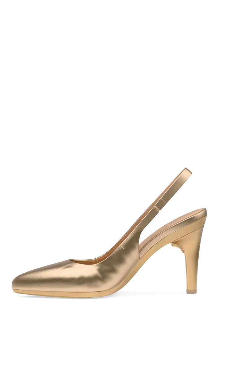 The Slingback - Matte Gold 4 Stiletto - Final Sale