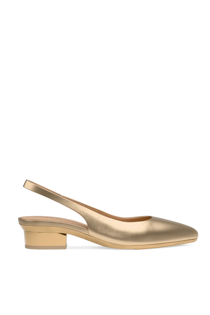 The Slingback - Matte Gold Flat - Final Sale